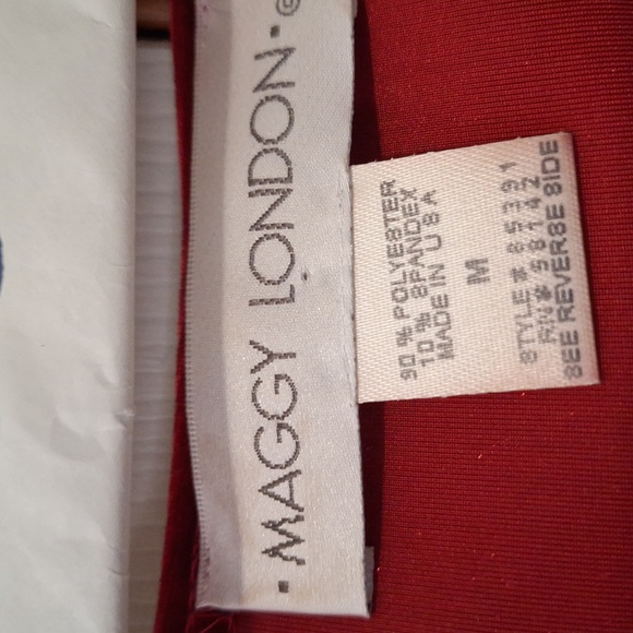 Maggy London Rich Red Midi Dress - Picture 2 of 8